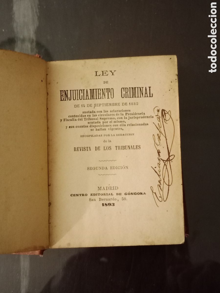 Libros antiguos: Ley de enjuiciamiento criminal - Foto 3