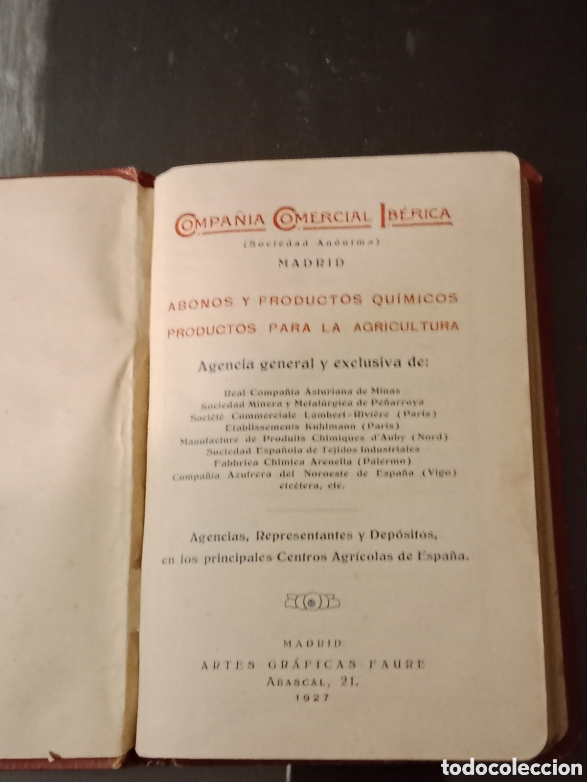 Libros antiguos: Agenda Agr&iacute;cola 1927 - Foto 3