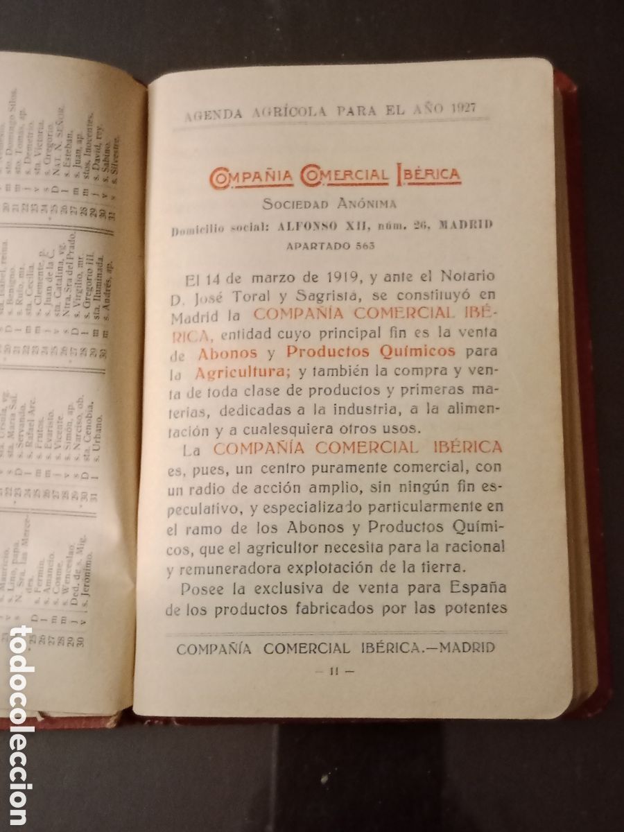 Libros antiguos: Agenda Agr&iacute;cola 1927 - Foto 6