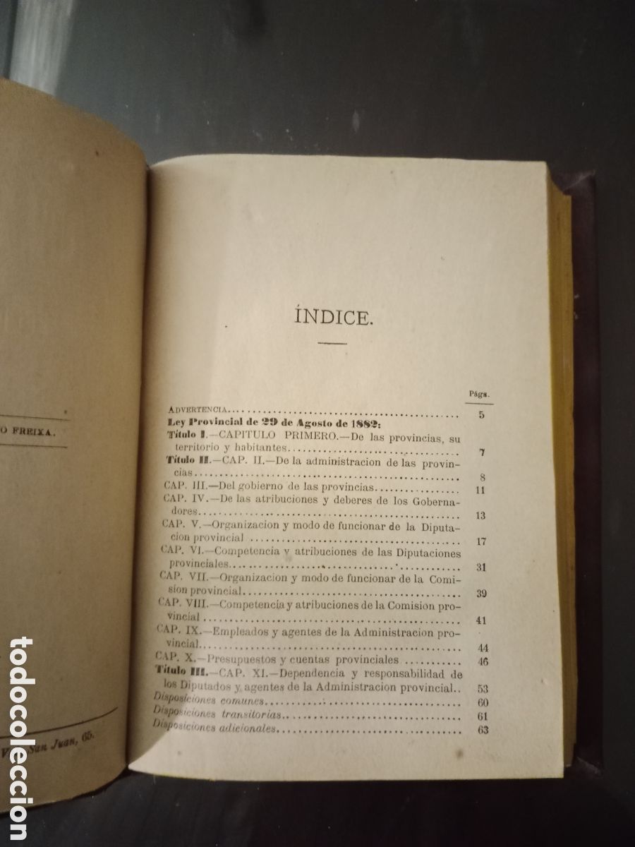 Libros antiguos: Leyes vigentes provincial y municipal de Eusebio Freixa y Rabaso - Foto 4