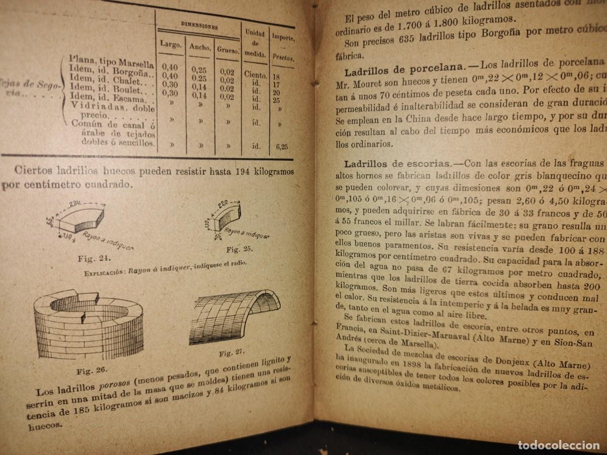 Libros antiguos: 64- MATERIALES DE CONSTRUCCI&Oacute;N - ANTONIO AGUIRRE - 1901 - Foto 6