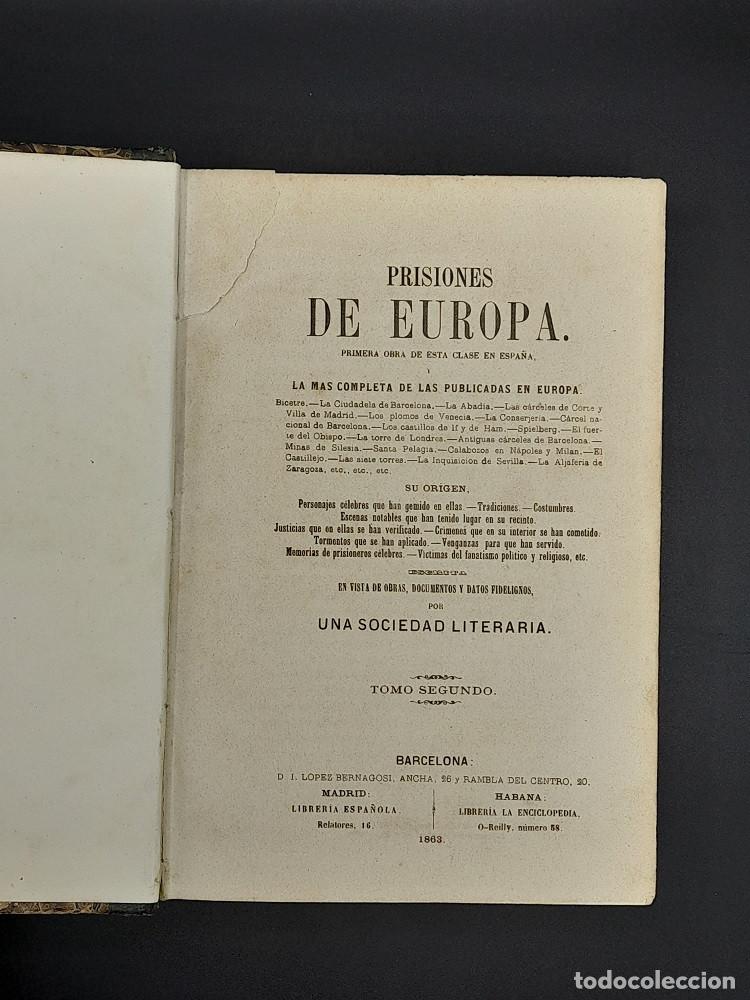 Libros antiguos: PRISIONES DE EUROPA, 1862-1863 - Foto 9