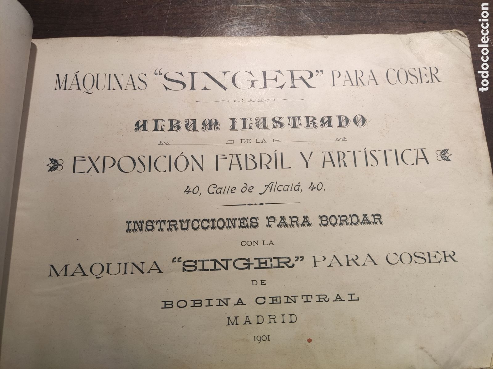 Libros antiguos: Libreto sobre Exposici&oacute;n en Madrid de Singer - Foto 2