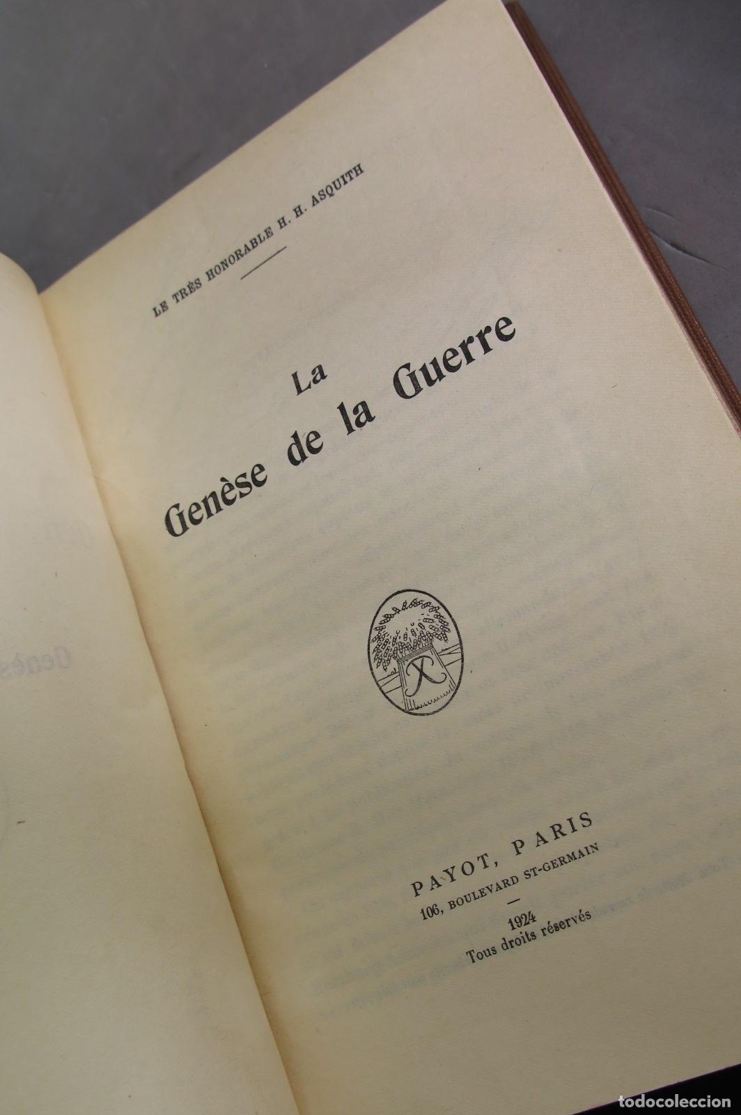 Libros antiguos: La Gen&egrave;se de la Guerre. Asquith - Foto 2