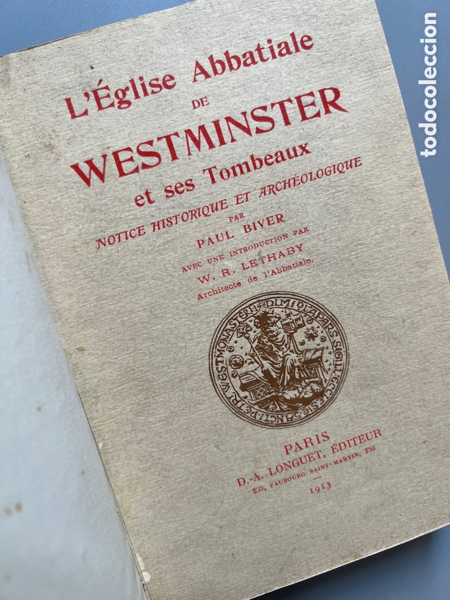 Libros antiguos: L&Eacute;GLISE ABBATIALE DE WESTMINSTER ET SES TOMBEAUX. Paris, 1913 - Foto 3