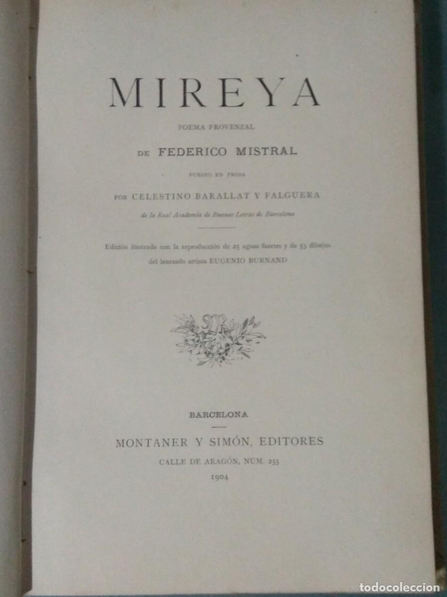 Libros antiguos: MIREYA - Federico Mistral. - Foto 2