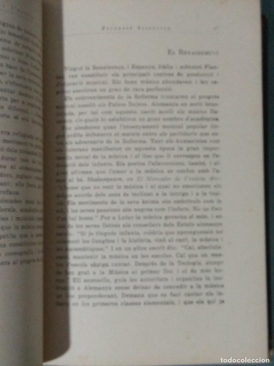 Libros antiguos: LA M&Uacute;SICA, EL CANT I LESCOLA - Foto 3