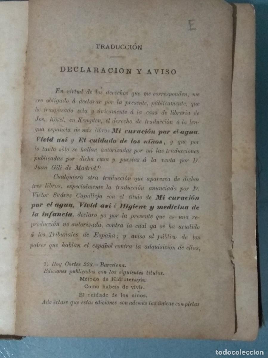 Libros antiguos: M&Eacute;TODO DE HIDROTERAPIA. - Foto 2