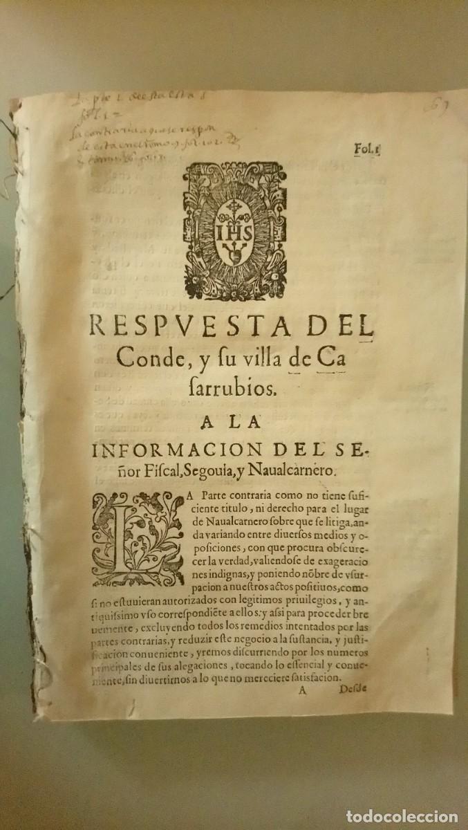 Libri antichi: 1614. CASARRUBIOS (TOLEDO) / NAVALCARNERO (MADRID) / SEGOVIA