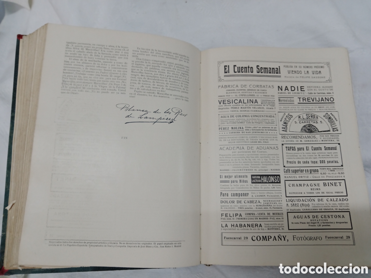 Libros antiguos: CUENTO SEMANAL A&Ntilde;O 1908 COMPLETO - Foto 10