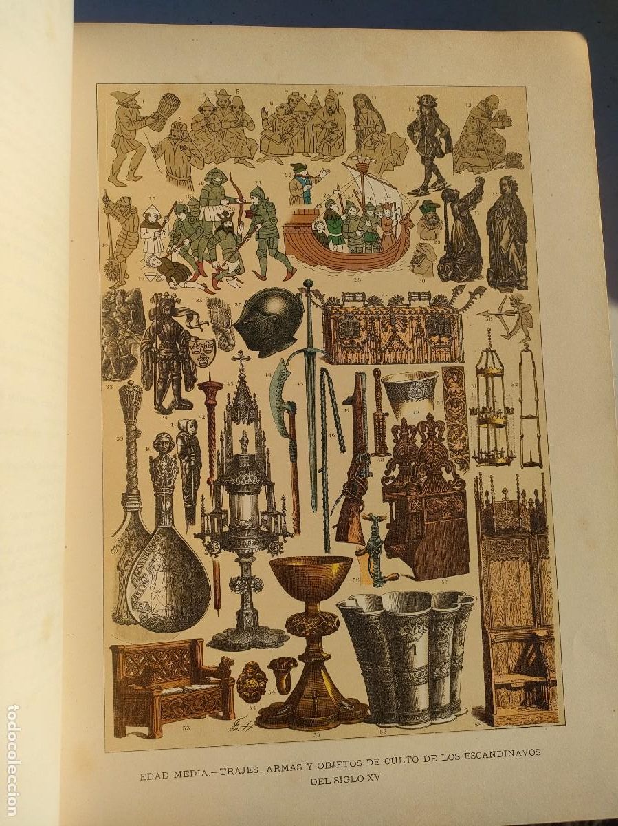 Libros antiguos: Historia del traje. 2 tomos 1894 - Foto 24