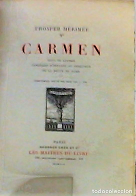 Libros antiguos: PROSPERO MERIMEE .... CARMEN ... 1919 - Foto 3
