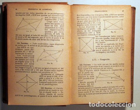 Libros antiguos: BRU&Ntilde;O, G.M. - ELEMENTOS DE GEOMETR&Iacute;A - Paris 1930 - Ilustrado - Foto 2