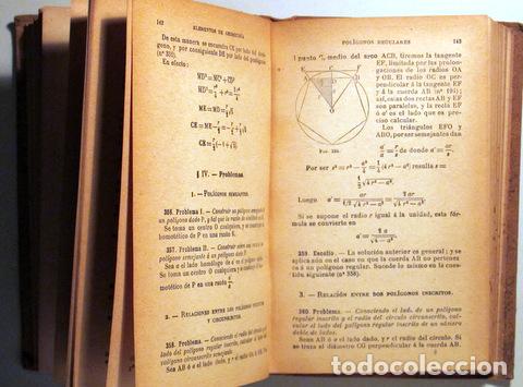 Libros antiguos: BRU&Ntilde;O, G.M. - ELEMENTOS DE GEOMETR&Iacute;A - Paris 1930 - Ilustrado - Foto 3