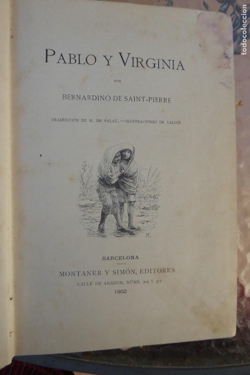 Libros antiguos: Pablo y Virginia. B. de Saint-Pierre. 1902 - Foto 2