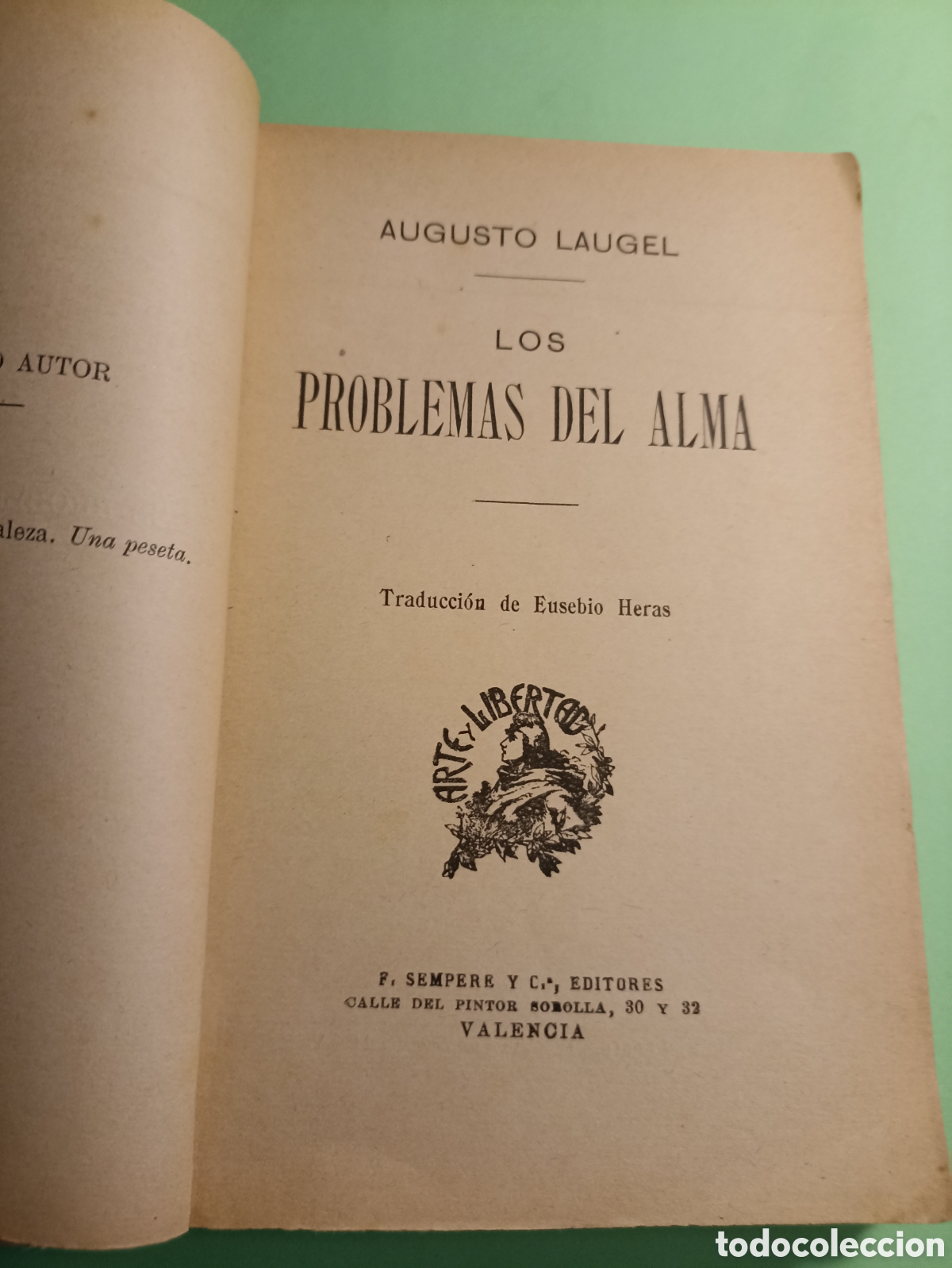 Libros antiguos: Los problemas del alma. Augusto Laugel. - Foto 1