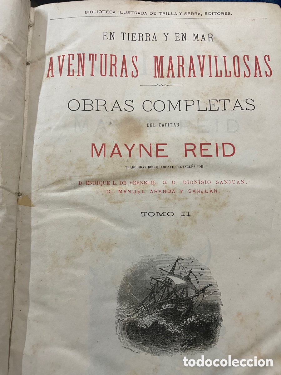 Libros antiguos: Obras Completas Del Capit&aacute;n Mayne Re&iacute;d - Foto 4