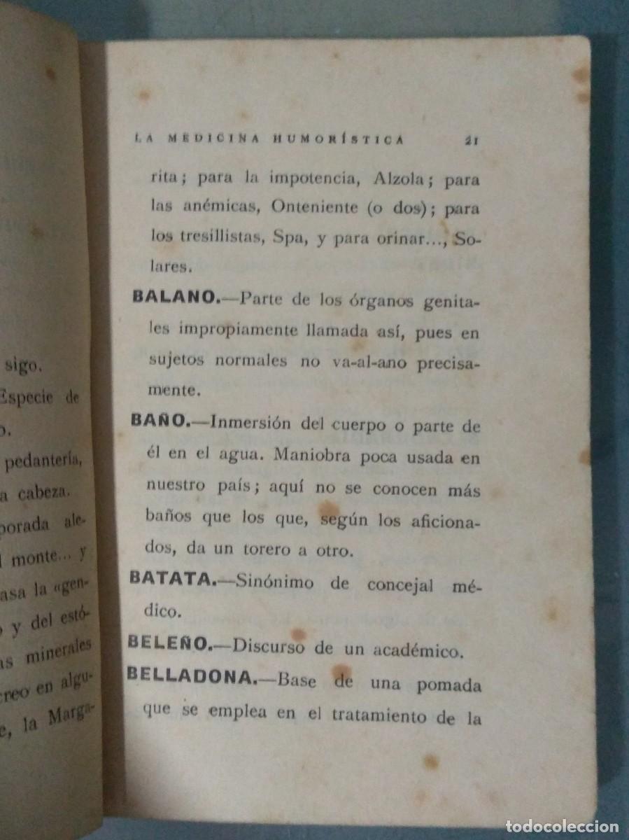 Libros antiguos: LA MEDICINA HUMOR&Iacute;STICA. - Foto 4