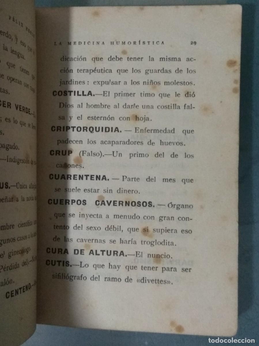 Libros antiguos: LA MEDICINA HUMOR&Iacute;STICA. - Foto 5