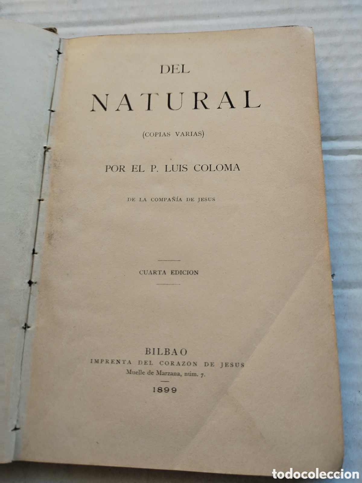 Libros antiguos: DEL NATURAL/LU&Iacute;S COLOMA 1899 - Foto 3