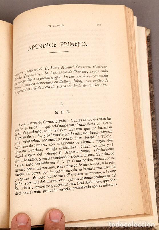Libros antiguos: Expulsi&oacute;n de los Jesu&iacute;tas - Francisco Javier BRABO - 1872 - Foto 11