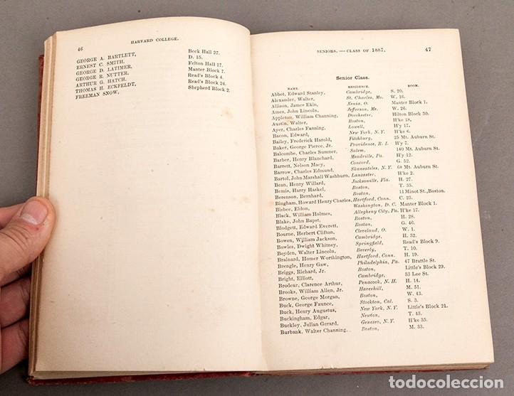 Libros antiguos: The Harvard University Catalogue 1886-87 - Foto 5