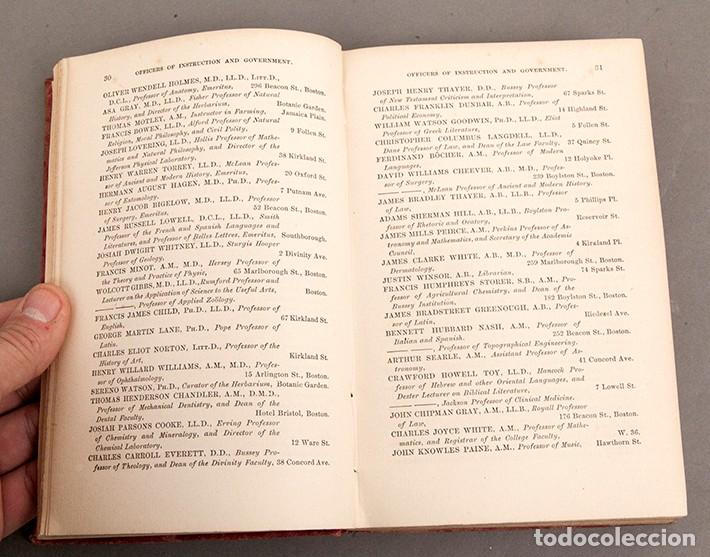Libros antiguos: The Harvard University Catalogue 1886-87 - Foto 6