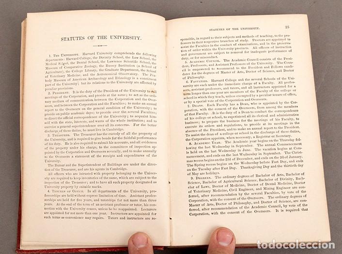 Libros antiguos: The Harvard University Catalogue 1886-87 - Foto 7