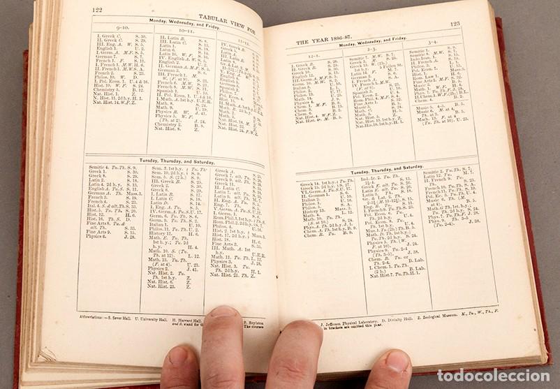 Libros antiguos: The Harvard University Catalogue 1886-87 - Foto 10