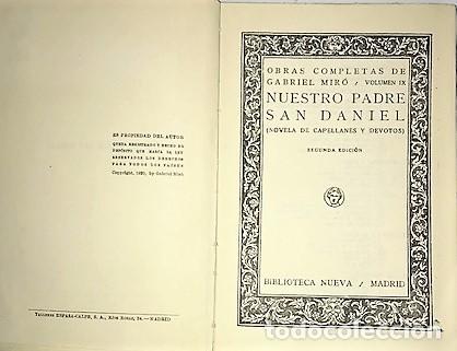 Libros antiguos: GABRIEL MIRO ... NUESTRO PADRE SAN DANIEL ... 1930 - Foto 2