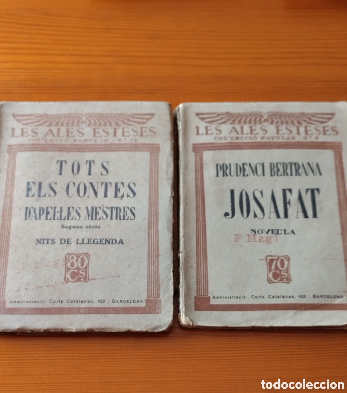 Libros antiguos: 2 Llibres 1906 Les ales esteses - Foto 1