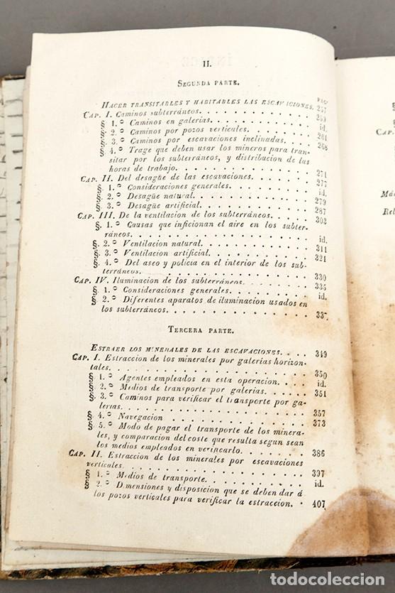 Libros antiguos: Elementos de Laboreo de Minas - Joaqu&iacute;n EZQUERRA DEL BAYO - 1839 - Foto 7