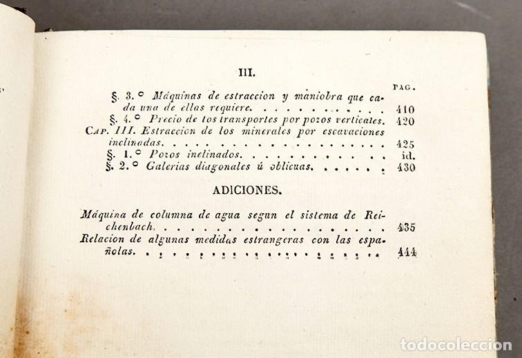 Libros antiguos: Elementos de Laboreo de Minas - Joaqu&iacute;n EZQUERRA DEL BAYO - 1839 - Foto 8