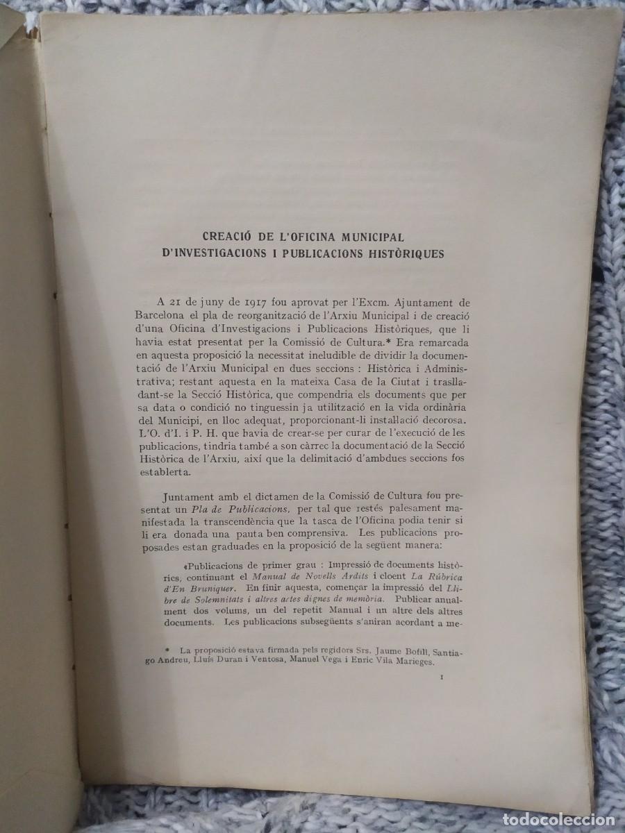 Libros antiguos: 1920. Recull de documents I estudis. - Foto 2