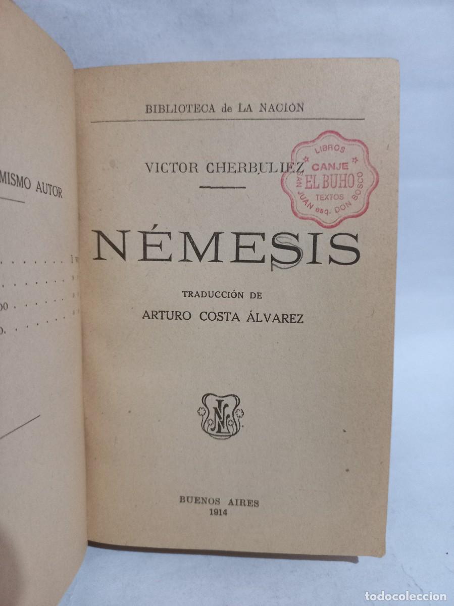 Libros antiguos: Victor Cherbuliez - N&eacute;mesis - 1914 - Foto 3