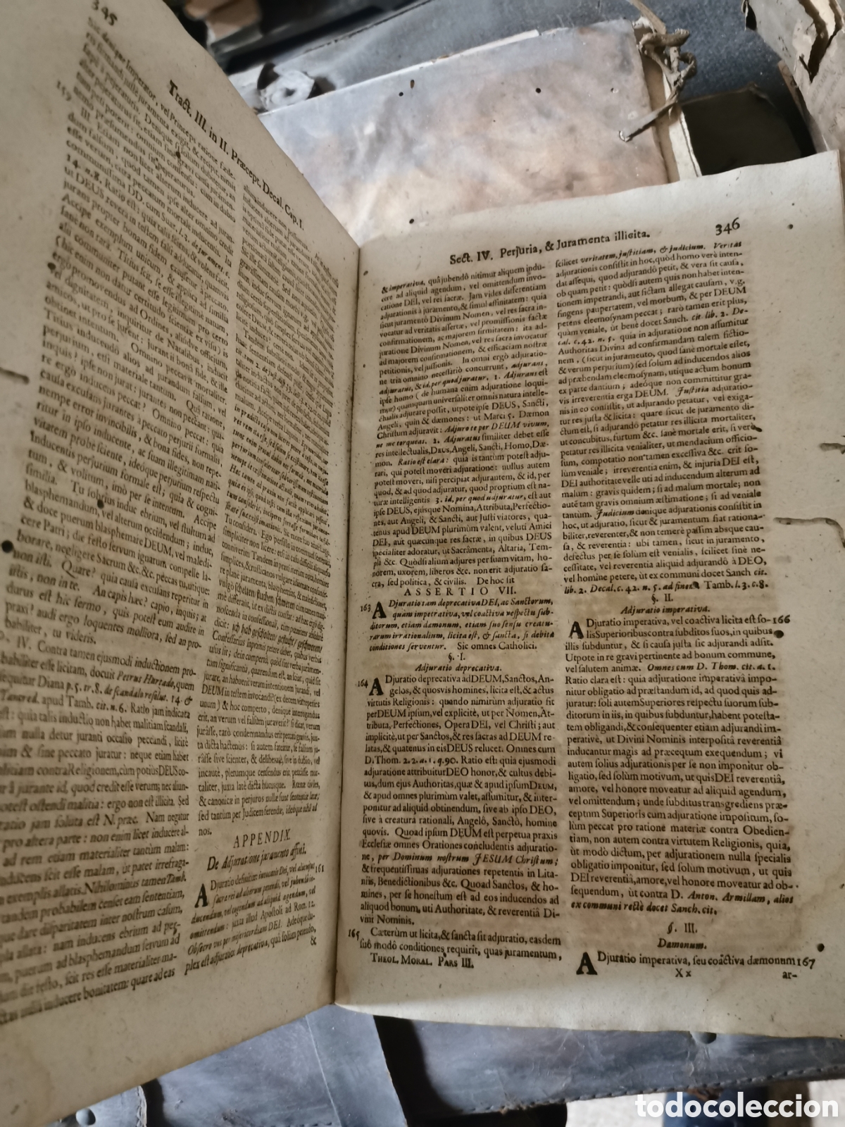 Libros antiguos: Theologia e decalogum 1722 - Foto 5