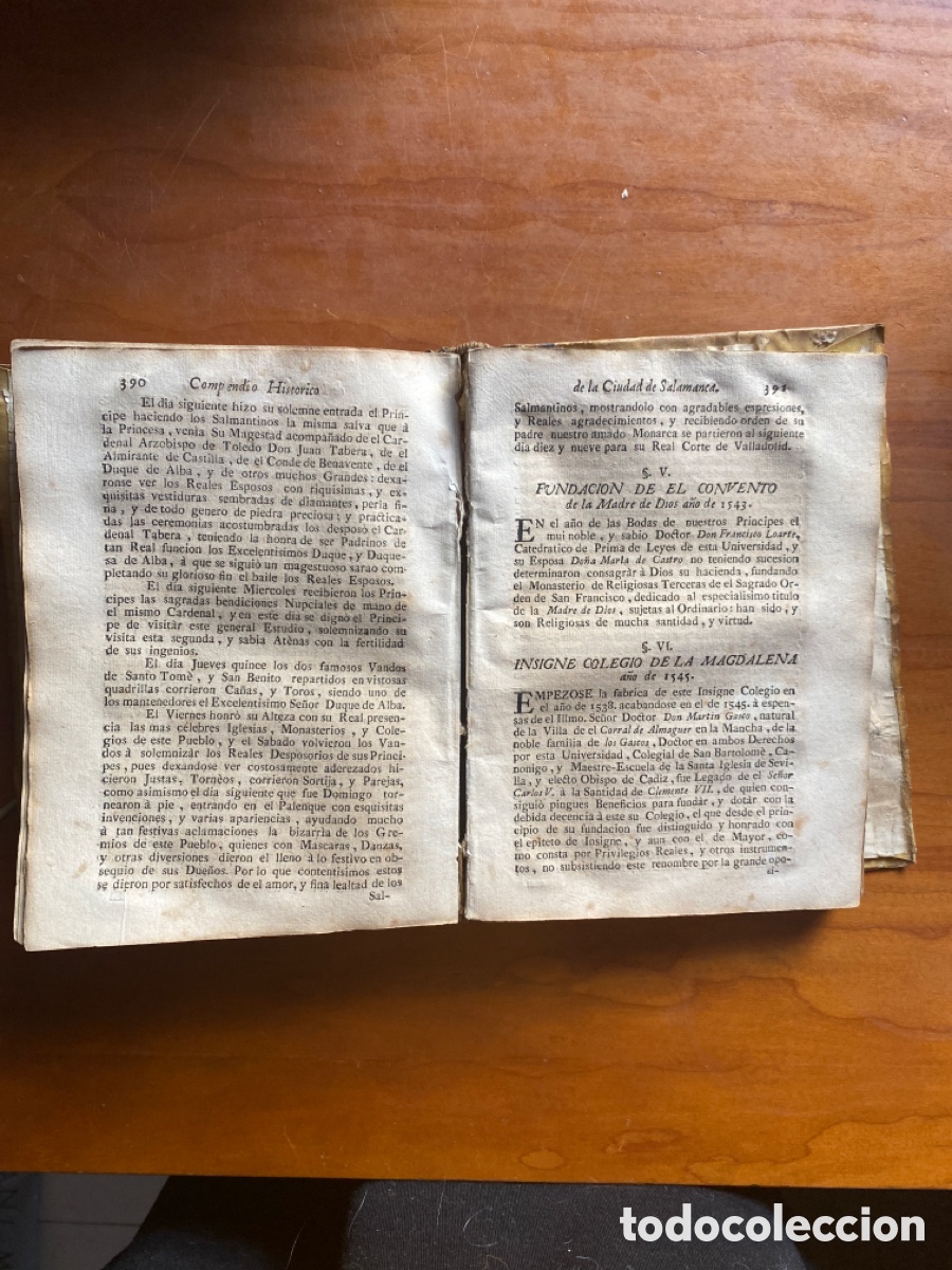 Libros antiguos: Compendio historico de la ciudad de Salamanca&hellip; - Foto 5
