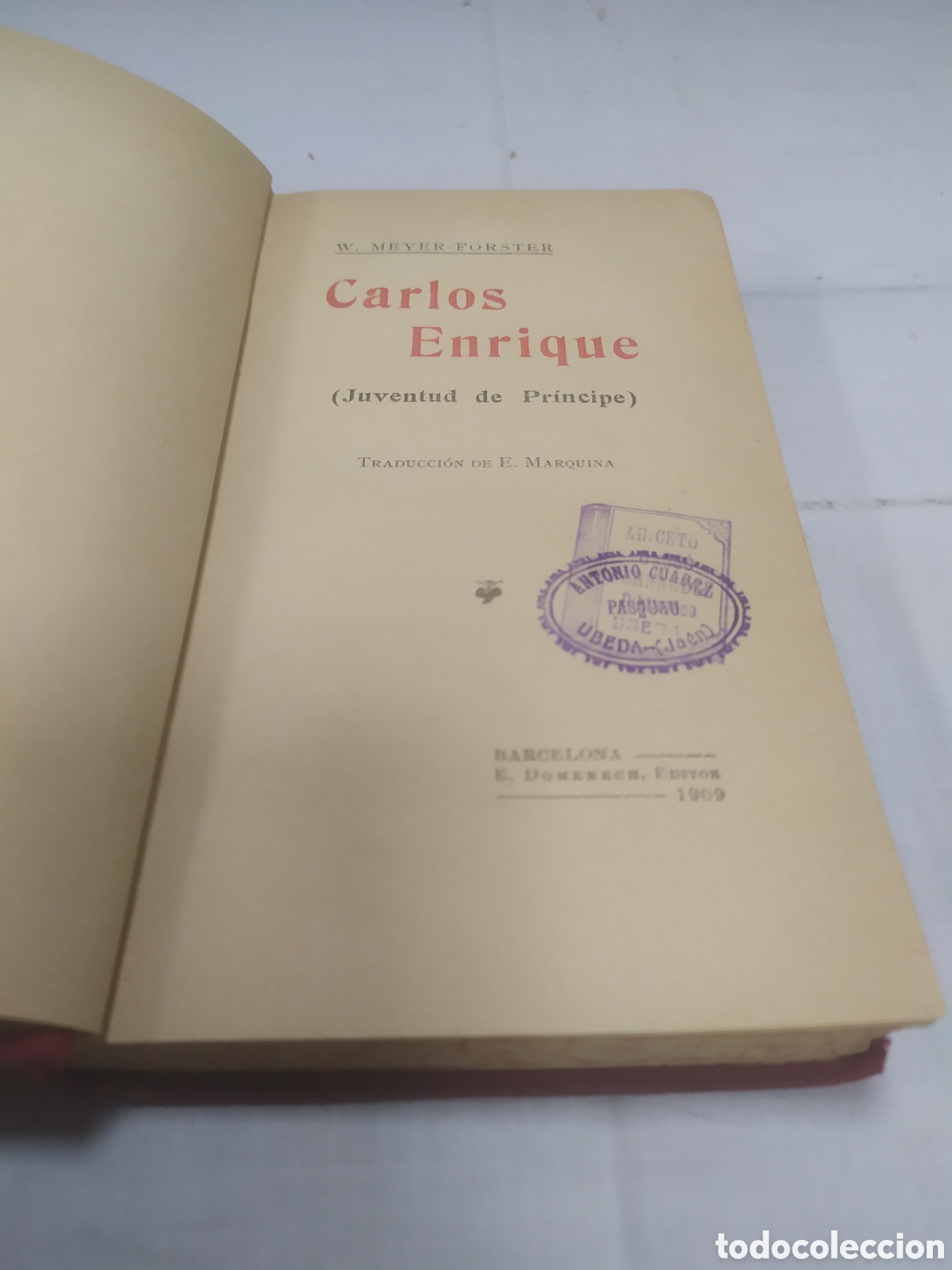 Libros antiguos: Juventud de pr&iacute;ncipe. W. Meyer-Forster, 1909 KKB - Foto 3