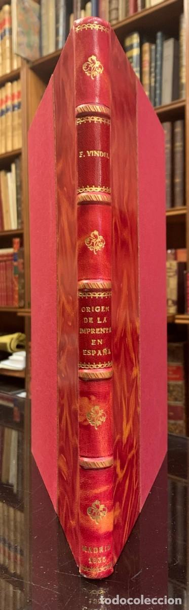 Libros antiguos: Origen de la Imprenta en Espa&ntilde;a. Francisco Vindel - Foto 1
