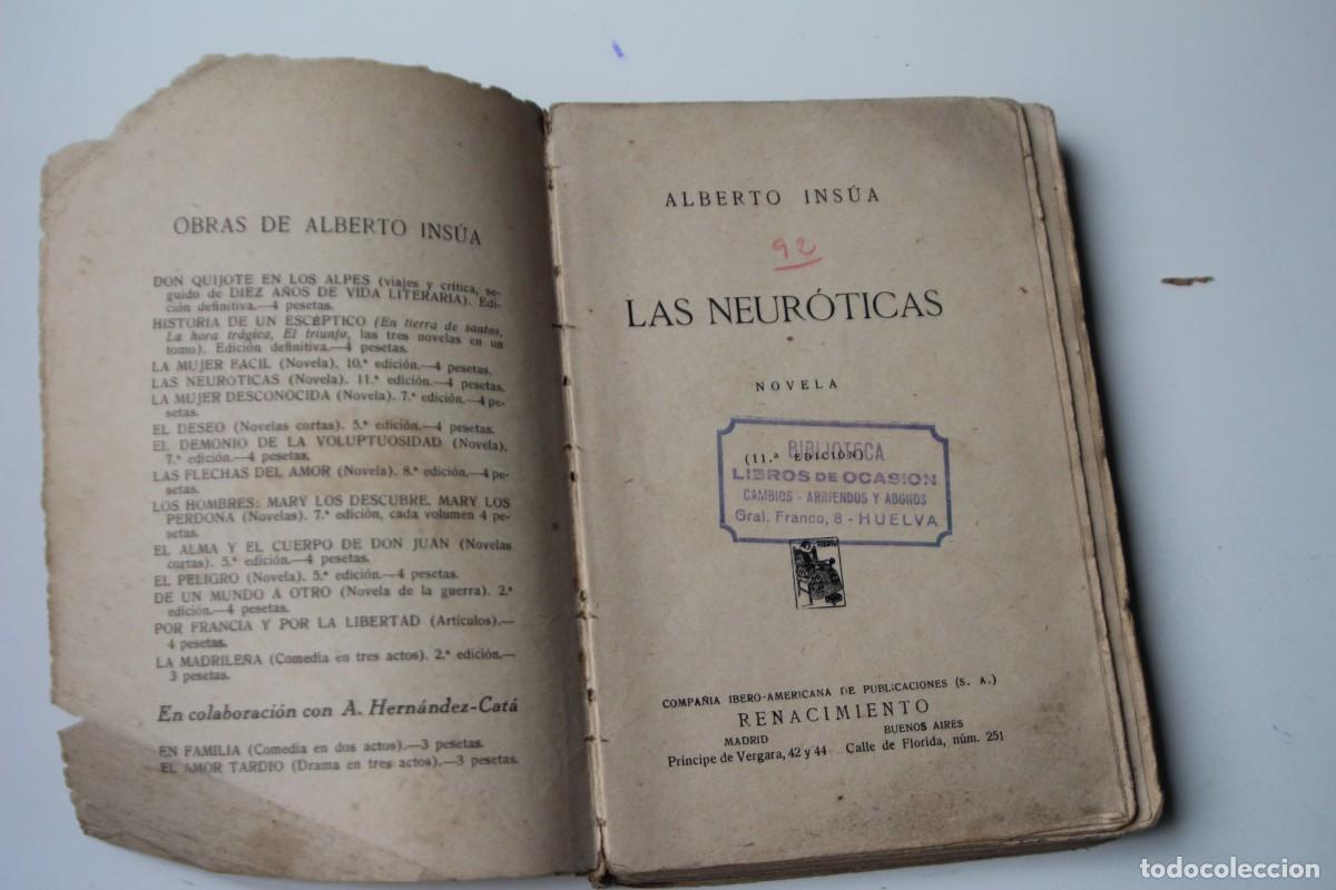 Libros antiguos: LAS NEUR&Oacute;TICAS ALBERTO INSUA - Foto 1