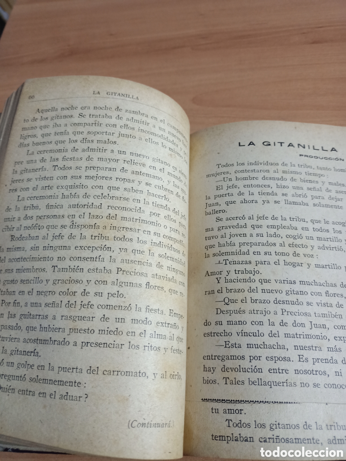 Libros antiguos: El libro contiene: continuaci&oacute;n de La gitanilla y La tonta del bote - Foto 7