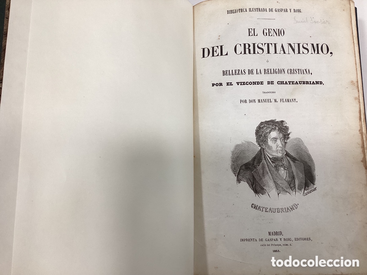Libros antiguos: Conjunto de obras de Chateaubriand encuadernadas en un libro. - Foto 1