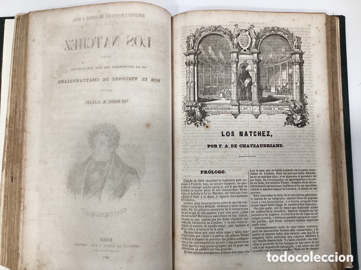 Libros antiguos: Conjunto de obras de Chateaubriand encuadernadas en un libro. - Foto 4