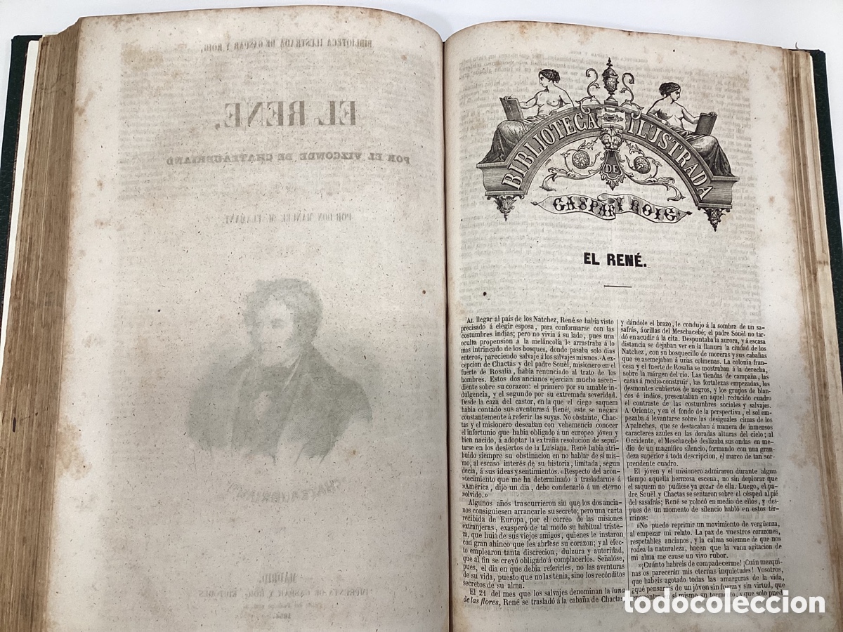Libros antiguos: Conjunto de obras de Chateaubriand encuadernadas en un libro. - Foto 6