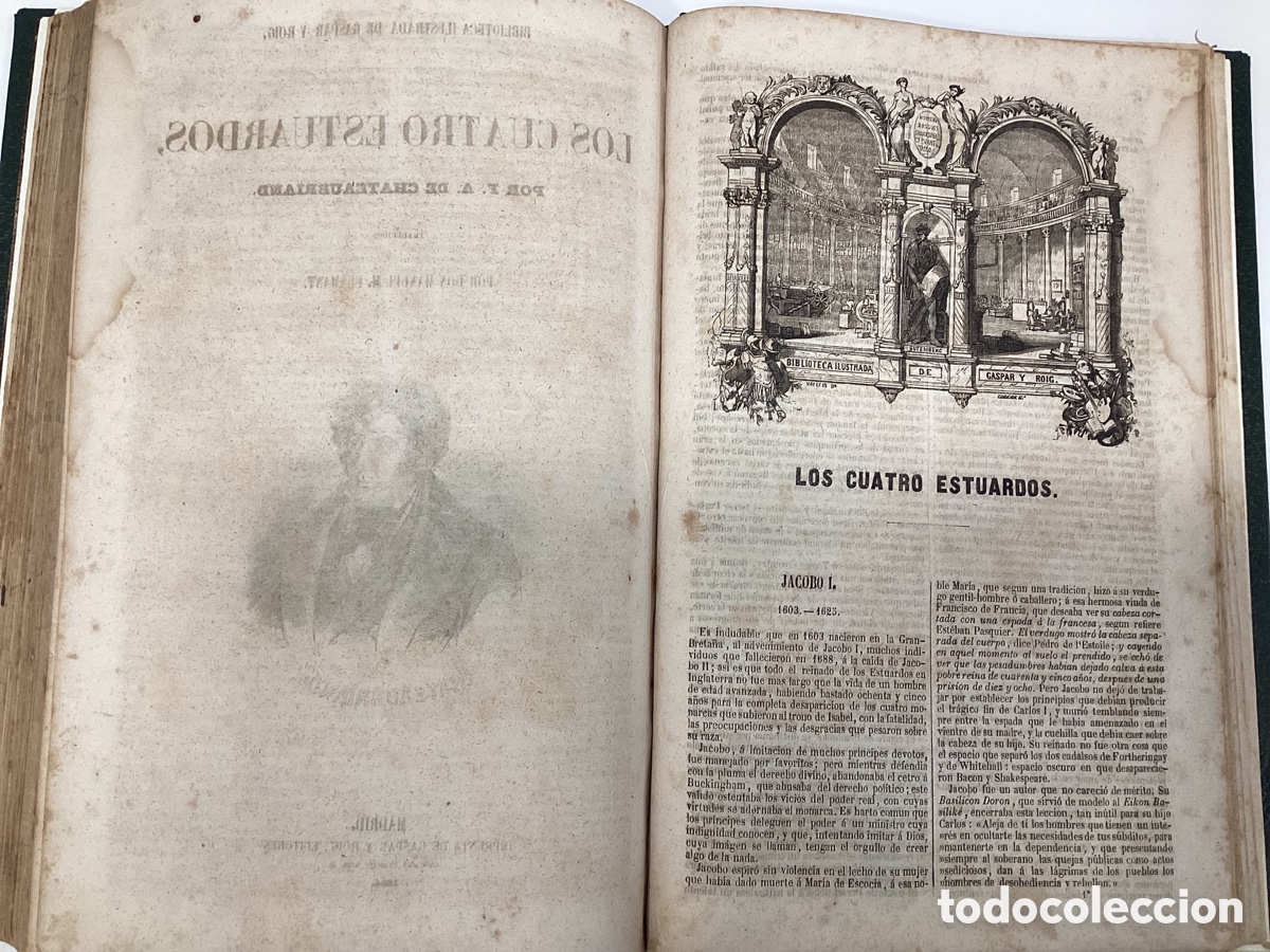 Libros antiguos: Conjunto de obras de Chateaubriand encuadernadas en un libro. - Foto 8