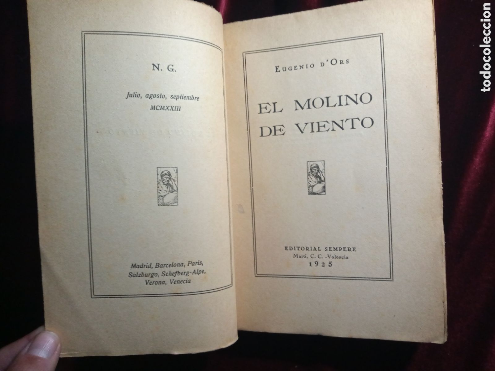 Libros antiguos: EL MOLINO DE VIENTO. EUGENIO DORS. Primera edici&oacute;n. - Foto 5