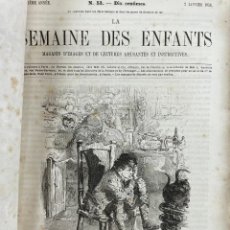 Libros antiguos: LA SEMAINE DES ENFANTS. 3 VOL. 1858, 1859, 1860. CH LAHURE.. Lote 400476929