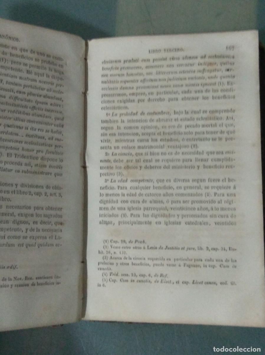 Libros antiguos: INSTITUCIONES DE DERECHO CANONICO AMERICANO. - Foto 3