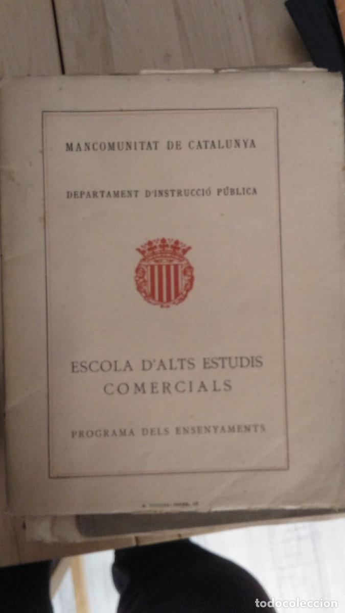 Libros antiguos: Escola dAlts Estudis Comercials - Foto 1