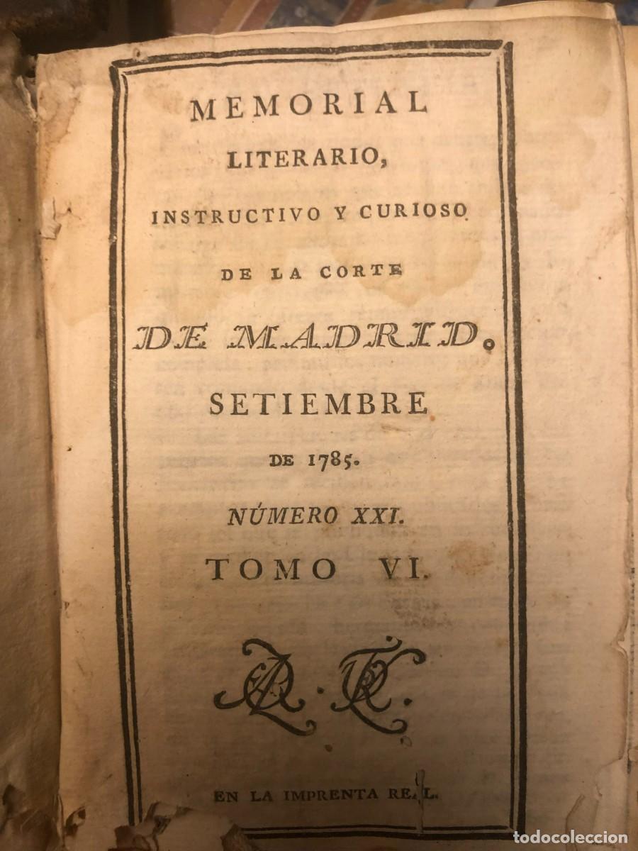 Libros antiguos: memorial literario de la corte de madrid, s. xviii